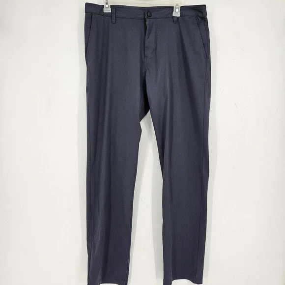 Rhone Commuter Pants Mens 35 Blue Stretch Chino Golf Trousers Preppy Performance - Picture 1 of 15